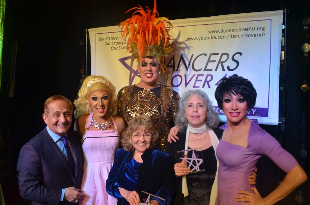 Performers Holly Box-Springs, Tina Burner, Pattaya Hart and Legacy Honorees Patti Mariano and Sasha Spielvogel and DO40 Prez John Sefakis